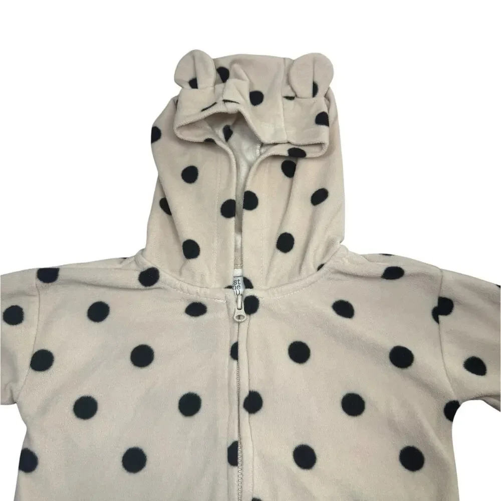 Carter's Zip Up Sweater Baby Girl Hooded Off White 9 Months